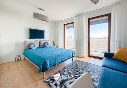 Kawalerka z loggią i widokiem na tor służewiec