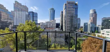 2 rooms balcony Warsaw Spire view bez prowizji