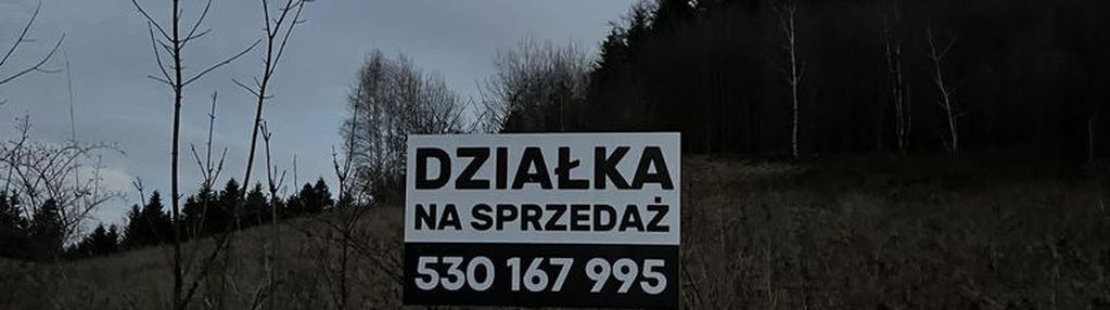 Działka budowla w lesie okolice grybowa