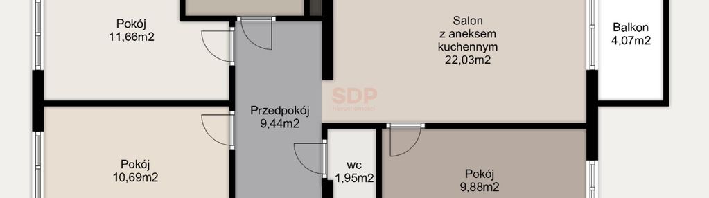 4 pokoje/balkon/przy terenach zielonych