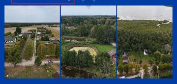 Działka z własnym stawem przy jeziorze sumin