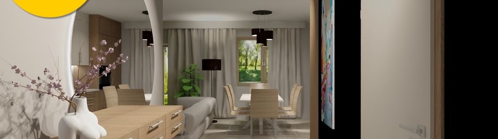 Dom z garażem pod lasem.