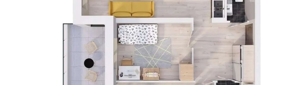 Słoneczne mieszkanie z dużym balkonem