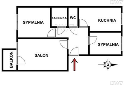 3 pokoje, oddzielna kuchnia, balkon, ul. słomiana