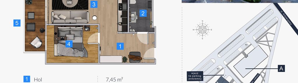 Mieszkanie nova baltica kołobrzeg, 2 pokoje, b76