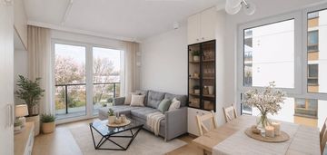 3 pokoje, 2 łazienki, narożne, balkon, garaż!