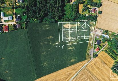 Działki na sprzedaż, powierzchnie od 626 do 813 m2