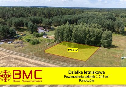 Działka letniskowa panoszów 1245m2