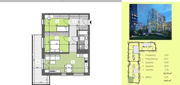 Gotowe, przestronne, b.duży balkon-14m2