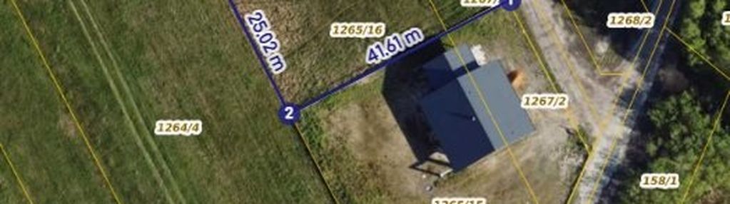 Działka z prądem 10 ar tuż przy ulicy prostej