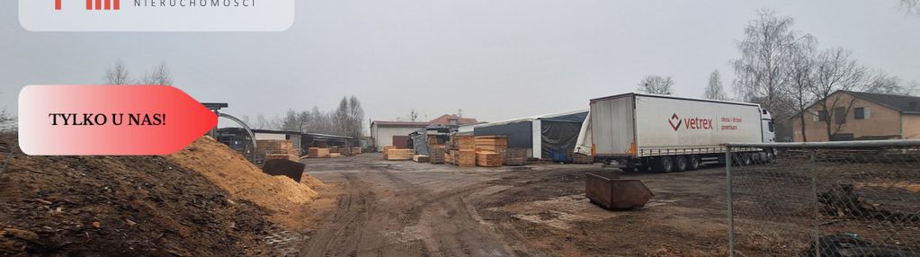 Działka przemysłowo-usługowa wraz z halami i domem