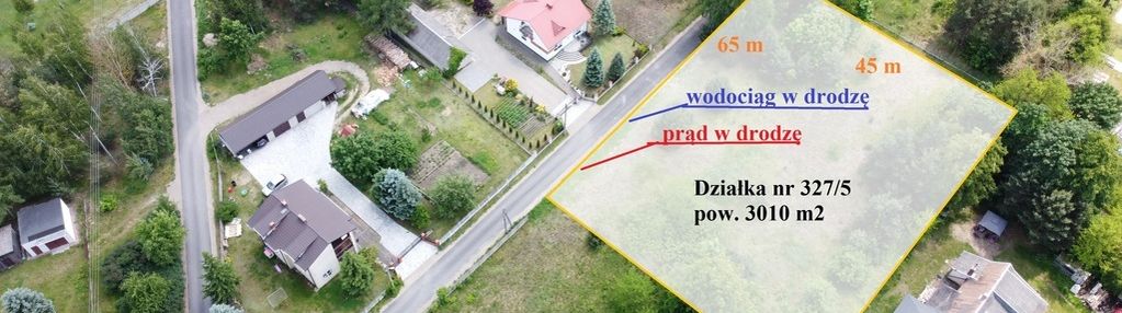 Działka 3010 m2 ze studium uwarunkowań 40zl/m2