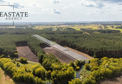 Działka leśno rolna o powierzchni 1.35ha