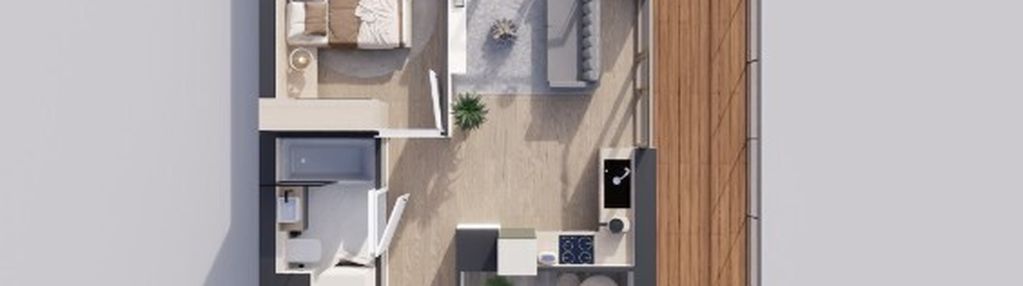 Sunrise park | mieszkanie nr 1.5 | 3 pokoje 47,41 m2 + balkon |