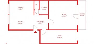 2 pokoje w cichej części moreny!