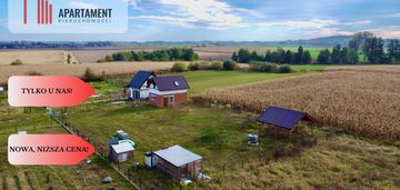 Działka z murowanym domkiem 35m2. blisko wrocławia