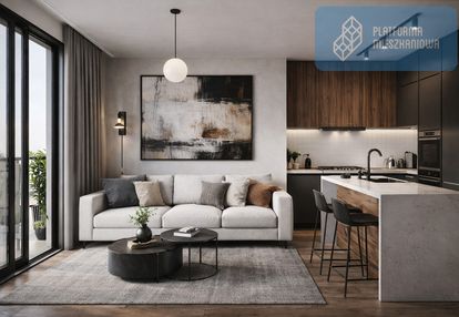 Nowoczesne 2 pokoje z loggią | funkcjonalny układ