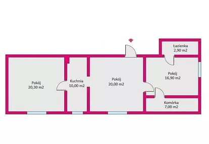 Mieszkanie na sprzedaż 3 pokoje 77m2