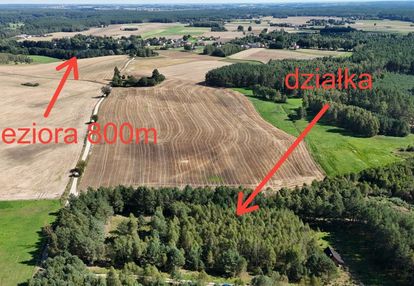 Działka budowlana na skraju lasu, blisko jeziora