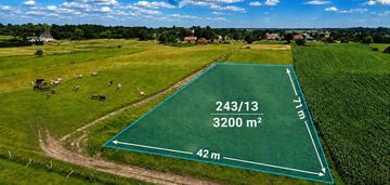 Działka 3200 m² w jurkach 5 min. od  morąga