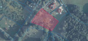 Działka w nowinie otulona zielenią.