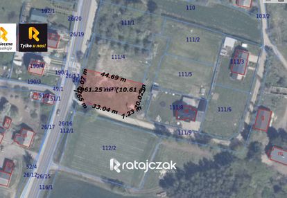 Działka budowlana, prostokątna, media.