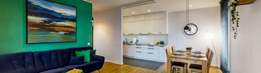 Taras z widokiem na zieleń, wnętrze z charakterem