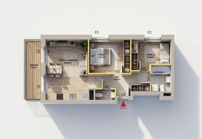 ⭐taras 7,5m | narożne, jasne | 2026 metro ⭐0%