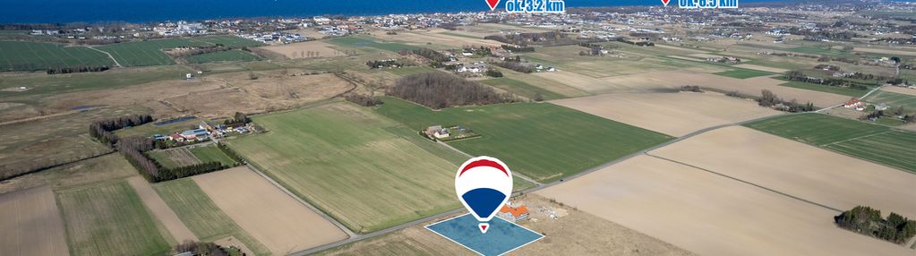 Działka budowlana 33 ary, 2,5km od plaży wz