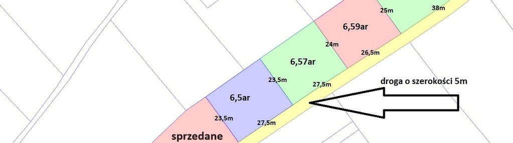 4 działki borek stary 6,5ar. wz na dom
