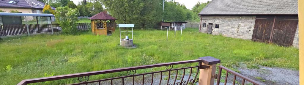 Dom ze stodołą, garażem i komórką, duża działka
