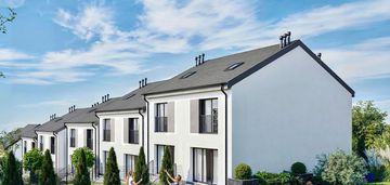 Sześć 2-kondygnacyjnych lokali, każdy z ogródkiem