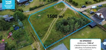 Działka budowlana 1500 m² z warunkami zabudowy