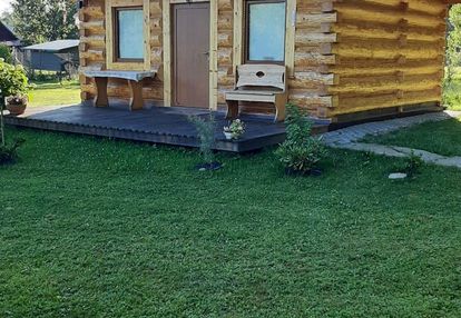 Piękne miejsce duża widokowa działka , przytulny drewniany dom