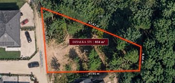 Działka budowlana przy lesie | 853 m² | lusowo