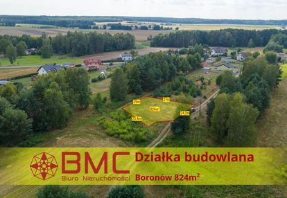 Działka budowlana boronów 824m2