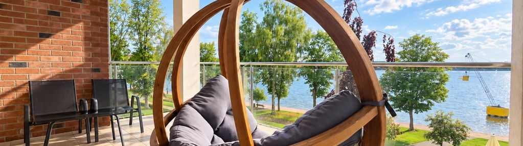 Apartament w willa port|frontowy widok na jezioro