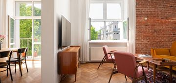 Klimatyczne mieszkanie, 3 pok.,balkon , powiśle