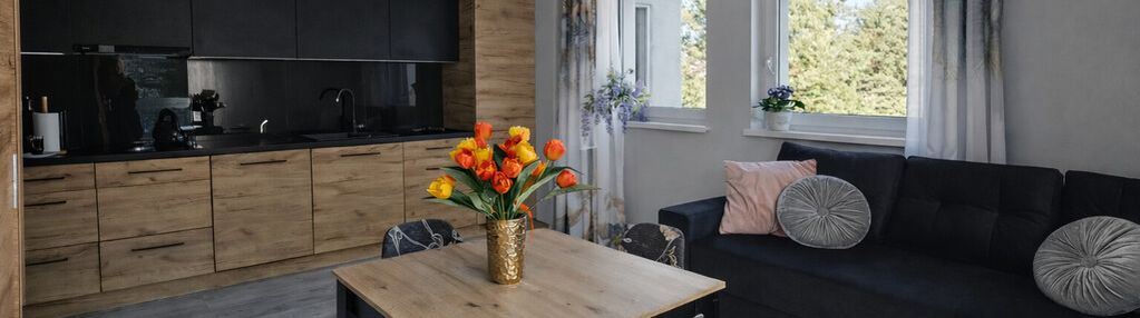 Nowoczesne 2-pokojowe mieszkanie z ogródkiem skoki