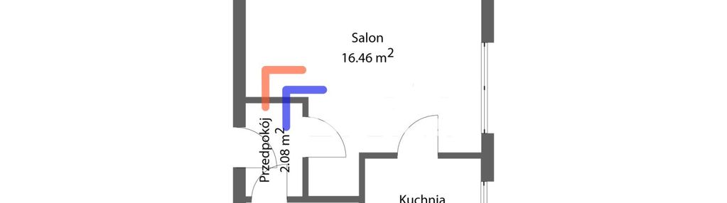 Kawalerka z mozliwością zrobienia 2 pokoi!