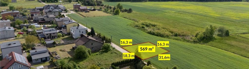 Działka budowlana strzebiń ul. kościuszki 570m2
