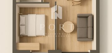 Dwupokojowe mieszkanie z ogródkiem