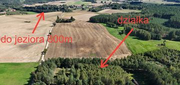 Działka budowlana na skraju lasu, blisko jeziora