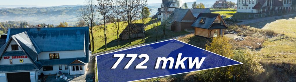 Działka widokowa przy drodze gminnej sierockie