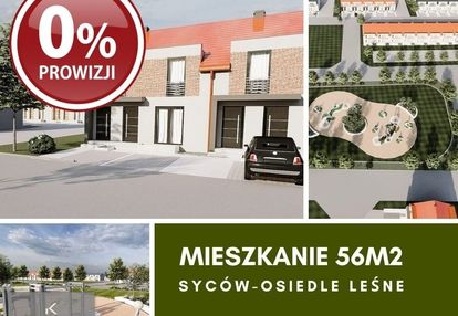 Nowe mieszkania 56 m2 z balkonem, i piętro. syców.