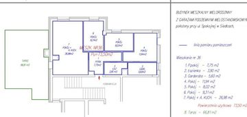 Mieszkanie w centrum z dużym tarasem 70 m²