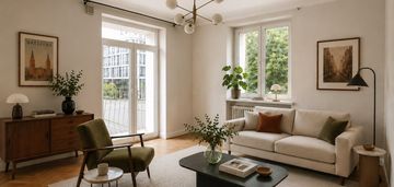 2 pokoje| 46,7 m²| 2 balkony| kamienica| mokotów