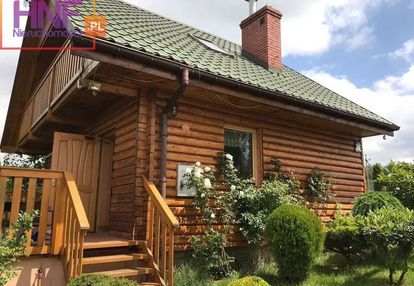 Dom z bali rejon jeziora rożnowskiego