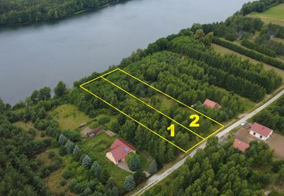 Działka z linią brzegową, plan miejscowy, media