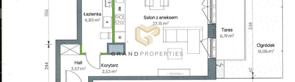 Nowy apartament, świetny projekt, ogródek